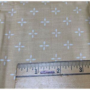 Vintage Wamsutta OTC Yellow Cotton Fabric 1/2 yard x 44" White Floral Pattern Se